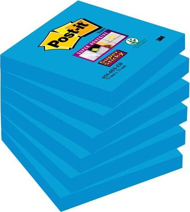 Post-it Super Sticky 76x76mm öntapadó jegyzettömb (90 lap) - Kék