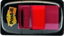 3M 25x43mm jelölőcímke (50 lap) - Piros