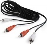 Gembird CCA-2R2R-1.8M 2x RCA (apa - apa) kábel 1.8m - Fekete