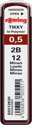 Rotring 2B Grafitbél - 0.5mm / Fekete (12 szál) Rotring 2B Grafitbél - 0.5mm / Fekete (12 szál)
