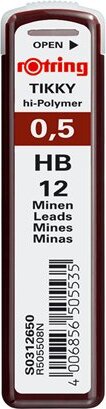 Rotring HB Grafitbél - 0.5mm / Fekete (12 szál)