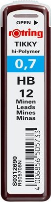 Rotring HB Grafitbél - 0.7mm / Fekete (12 szál)