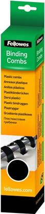 Fellowes 16mm műanyag spirál 101-120 laphoz - Fekete (25 db)
