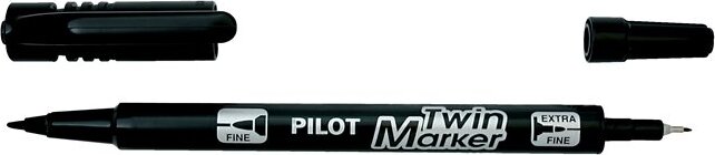 Pilot Twin 0.8/2mm Alkoholos marker - Fekete