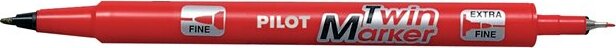 Pilot Twin 0.8/2mm Alkoholos marker - Piros