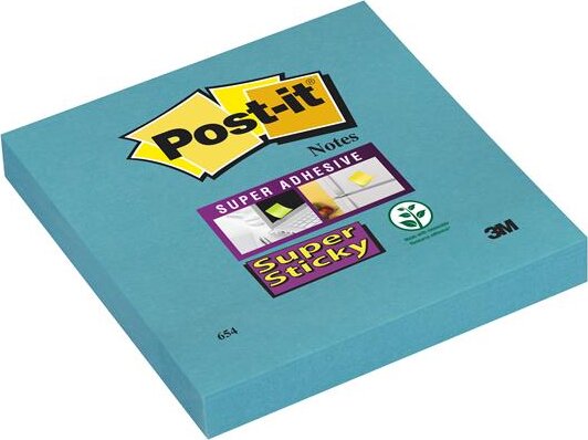 Post-it Super Sticky 76x76mm öntapadó jegyzettömb (90 lap) - Türkiz