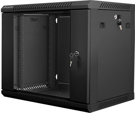 Lanberg 19" fali rack szekrény 9U 600x450mm - fekete