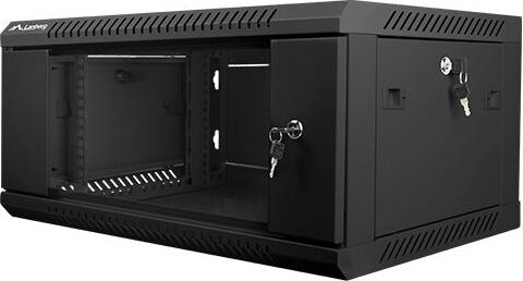 Lanberg 19" Fali rack szekrény 4U 600x450mm - Fekete