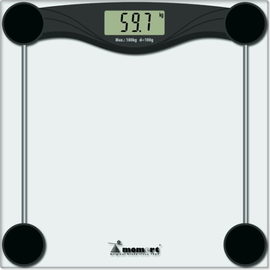 Momert 5873 digitális személymérleg Fekete/Fehér