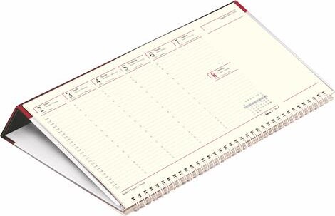 Toptimer 325 x 155mm 2026 Asztali fekvő naptár - Bordó Toptimer 325 x 155mm 2026 Asztali fekvő naptár - Bordó