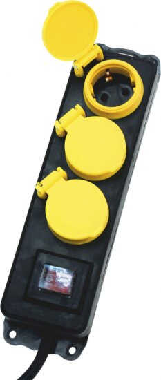 Somogyi NVO 03K/BK Hálózati elosztó, kapcsolós,3 aljzat, 1,5m, Fekete