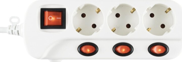 Home 220V Hálózati elosztó kapcsolós 3m - Fehér Home 220V Hálózati elosztó kapcsolós 3m - Fehér