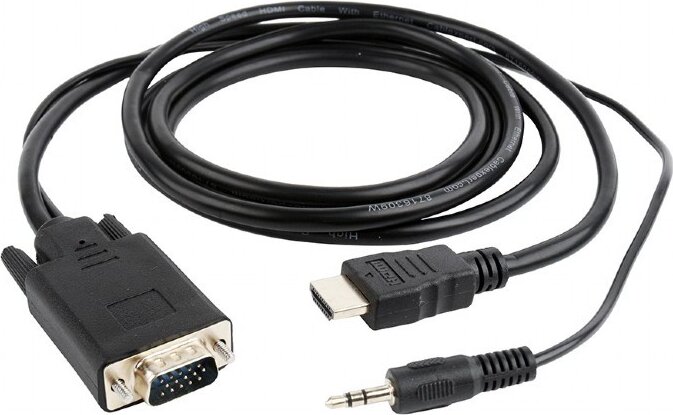Gembird HDMI - VGA+Audio Adapter kábel 3m - Fekete