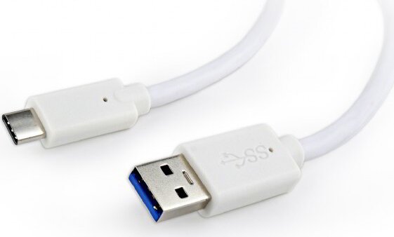 Gembird CCP-USB3-AMCM-1M-W USB-A - USB-C (apa - apa) kábel 1m - Fehér