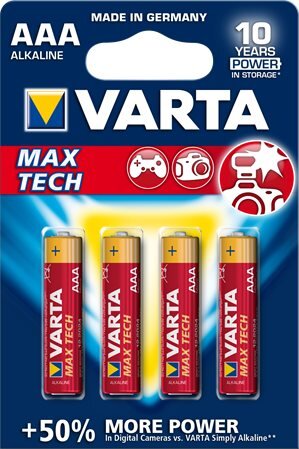Varta MaxTech AAA Ceruzaelem (4db/csomag)