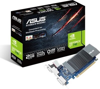 Asus GeForce GT710 2GB DDR5 Low Profile Videókártya Asus GeForce GT710 2GB DDR5 Low Profile Videókártya