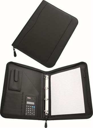 A4 Konferencia mappa gyűrűs szerkezettel számológéppel Fekete