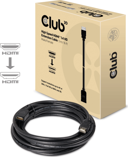 Club3D CAC-1320 HDMI (apa - anya) kábel 4m - Fekete