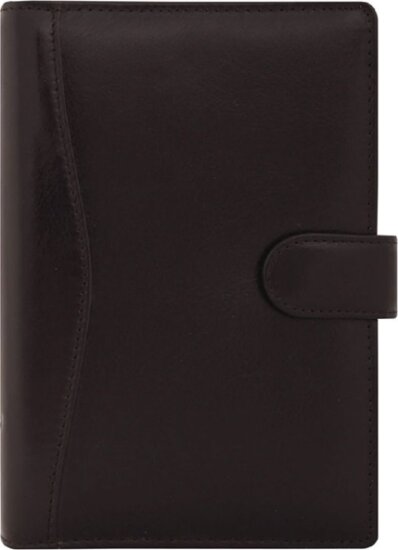 Saturnus Gyűrűs Kalendárium betétlapokkal "L" Marhabőr borítás - Fekete