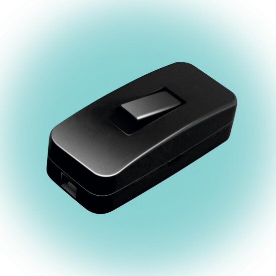 Somogyi NV 1K/BK Zsinórközi Egypólusú kapcsoló - Fekete