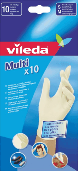 Vileda F13280 Multi eldobható kesztyű M/L méret 10 db