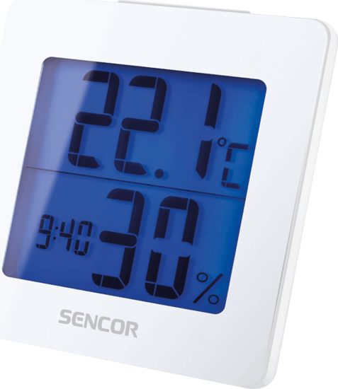 Sencor SWS 1500 W LCD időjárás-állomás ébresztőórával - Fehér
