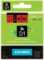 Dymo D1 Feliratozógép szalag 9x7m fekete/piros