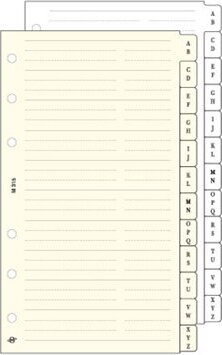 Saturnus Kalendárium betét telefonregiszter "L" Fehér (12 lap)