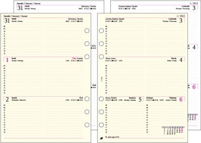Saturnus fehér 2018 Kalendárium betét tervező "L" (77 lap)