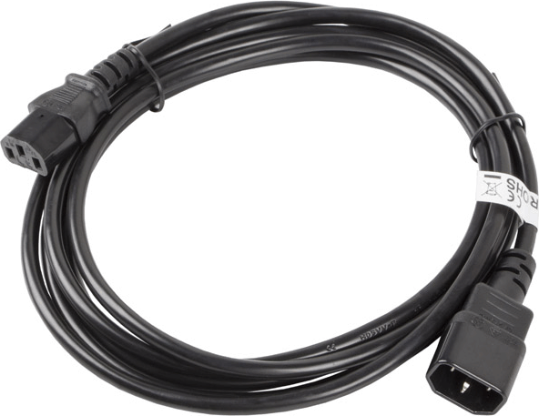 Lanberg CA-C13E C13 apa - C14 Anya Tápkábel Átalakító 3m - Fekete Lanberg CA-C13E C13 apa - C14 Anya Tápkábel Átalakító 3m - Fekete