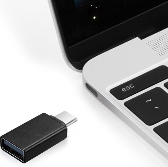 Gembird USB 2.0 -> Type-C adapter Fekete
