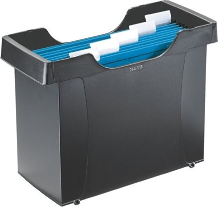 Leitz Plus Függőmappa tároló műanyag 5 db függőmappával - Fekete