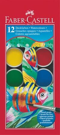 Faber-Castell Vízfesték ecsettel - 12 színű Faber-Castell Vízfesték ecsettel - 12 színű