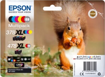 Epson 378XL+478XL Eredeti Claria Tintapatron 6-színű Multipack