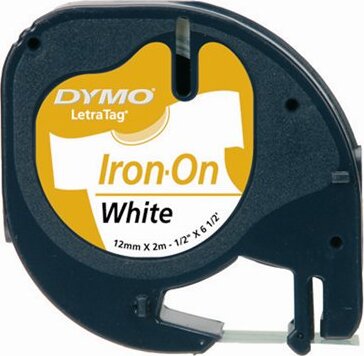 Dymo Letratag 12mm Feliratozógép szalag - Fehér alapon fekete