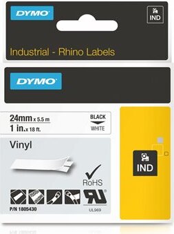 Dymo Letratag 24mm Feliratozógép szalag - Fehér alapon fekete