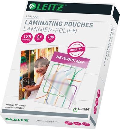 Leitz iLam 125 mikron A6 fényes lamináló fólia (100 db / csomag)
