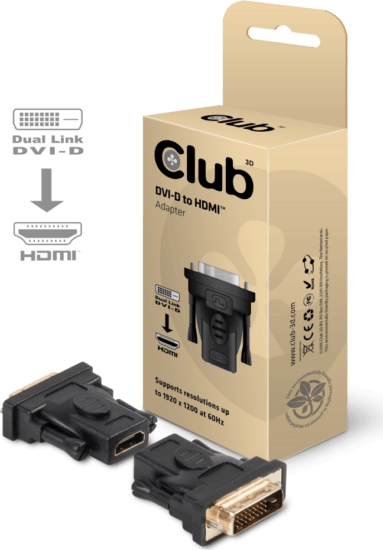 Club3D DVI-D - HDMI Passzív adapter Fekete