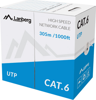 Lanberg UTP CAT6 Hálózati kábel 305m - Szürke