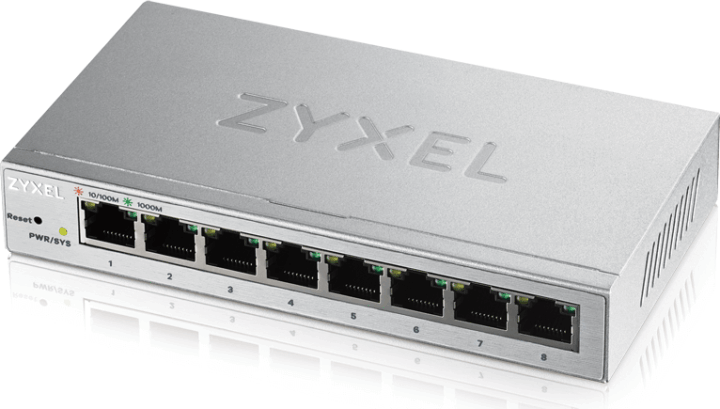 ZyXEL GS1200-8 Web Managed Gigabit Switch - Ezüst