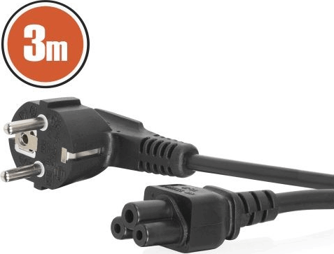 PRC 20162 Notebook tápkábel 3m Fekete