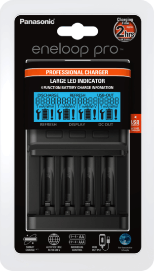 Panasonic Eneloop BQ-CC65 Professional 4x AA/AAA Akkumulátor töltő Panasonic Eneloop BQ-CC65 Professional 4x AA/AAA Akkumulátor töltő