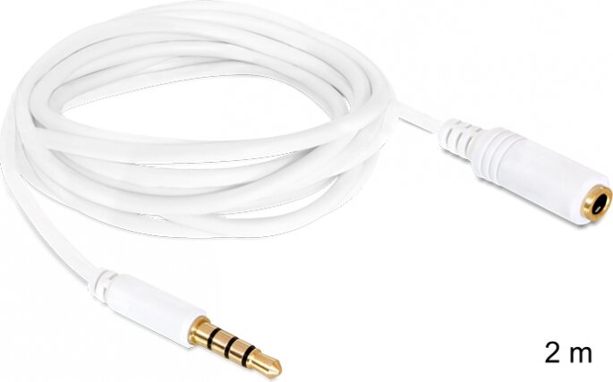 Delock 84482 Jack 3.5 mm apa / anya IPhone 4pin audio sztereo kábel - 2m