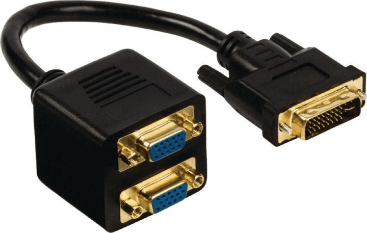 Gembird DVI-I apa - 2x VGA anya adapter - Fekete Gembird DVI-I apa - 2x VGA anya adapter - Fekete