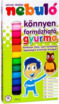 Nebuló NSZGY-12-200 Gyurma 200g - Vegyes színű (12db/csomag)