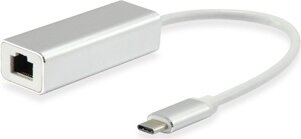 Equip 133454 USB-C -> RJ45 átalakító apa/anya - Fehér