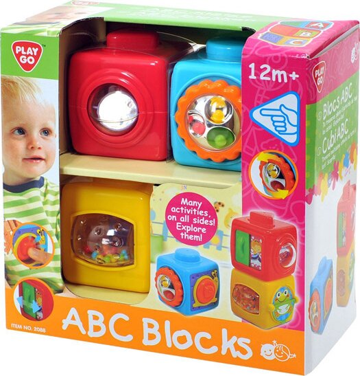 Playgo Toys 2088 ABC kockák készségfejlesztő bébijáték