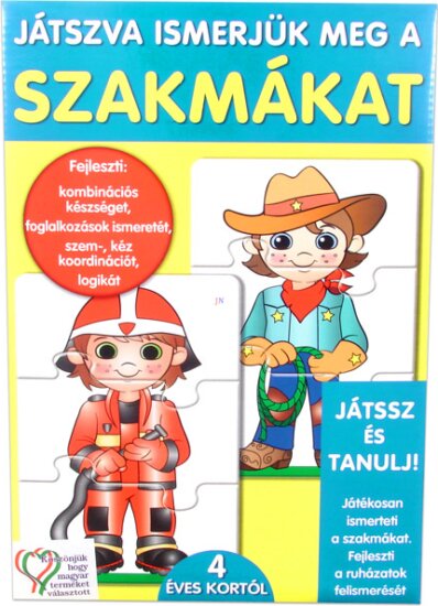Dohány Toys 636/04 Játszva ismerjük meg a szakmákat kirakós játék Dohány Toys 636/04 Játszva ismerjük meg a szakmákat kirakós játék