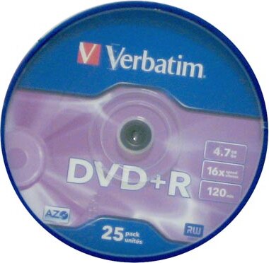 Verbatim DVD+R 4,7GB, 16x, hengeren (AZO) 25db/csomag