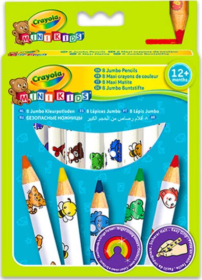 Crayola Mini Kids 3678 vastag henger alakú színes ceruza készlet (8 db)